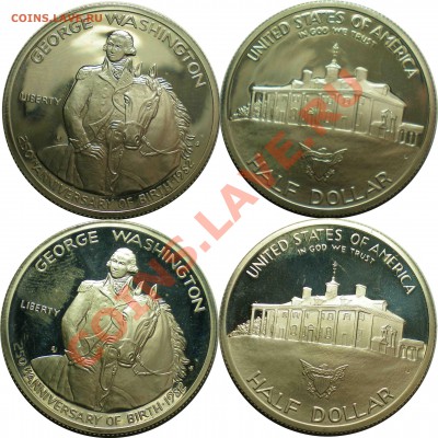 Полдоллара 1982 Д. Вашингтон, пруф до 26.07.13 в 22.00 мск.. - 2