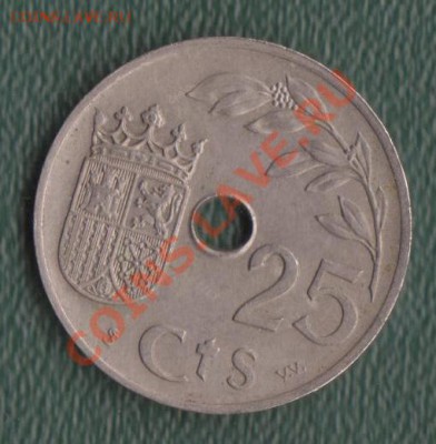 Испания, 25 Сентимос 1934  (22.07)21.00 - 46
