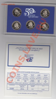 США, набор квотеров 1999 ПРУФ, до 25.07.13г 22-30мск - набор 1999002
