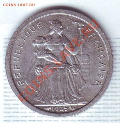 Франц.Полинезия.1 Франк.1965. до 27 Июля - 19650038.JPG