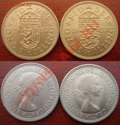 Великобритания: 2 UNC шиллинга 1953 ГОД-ТИП! до 25.07 22- - 2 по шиллингу 1953.JPG
