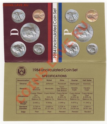 США набор УНК 1984г, P&D, до 26.07.13г 22-00мск - 1984_3