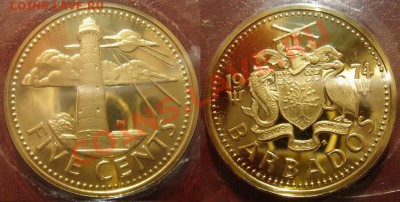 Барбадос: Ag-925 10 долларов 1974 PROOF до 23.07.13 22-00 - Барбадос 5 центов 1974.JPG