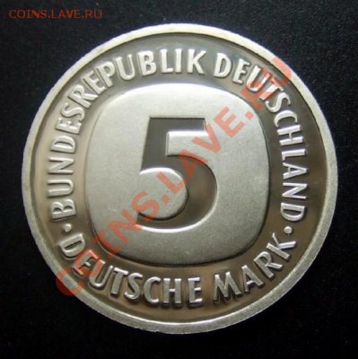ФРГ 5 марок (1988 G) proof до 26.07 (22.00) - Германия 5 марок (1988 G) Р