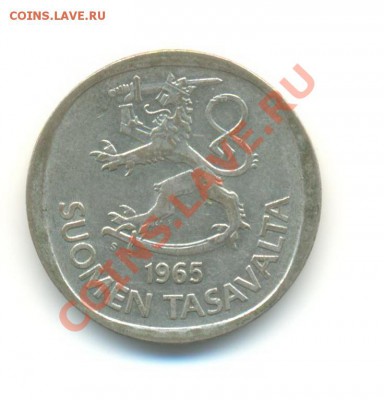 Ag. Финляндия 1 марка 1965. до 26.07 22.00 - 10