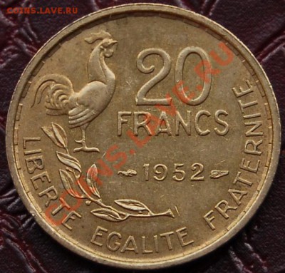 ФРАНЦИЯ - 20 франков 1952 - до 29 июля - 305