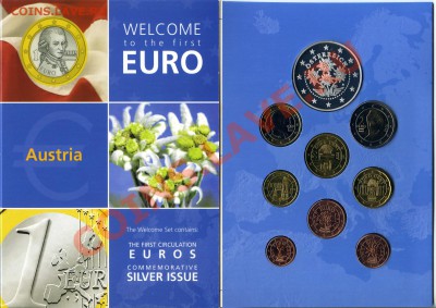 Набор "the first circulation euros " с Ag медалью. На оценку - img065-25