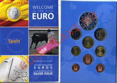 Набор "the first circulation euros " с Ag медалью. На оценку - img068-25