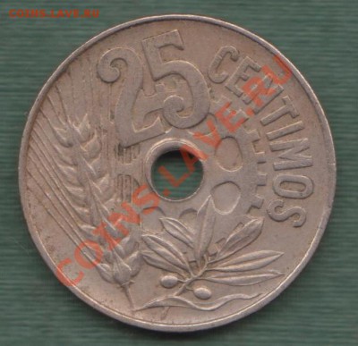 Испания, 25 Сентимос 1934  (26.07)21.00 - 72