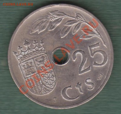 Испания, 25 Сентимес 1937 (26.07) - 75