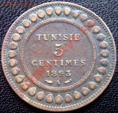 Французский Тунис_5 сантимов 1893; до 25.07_22.06мск - 5919