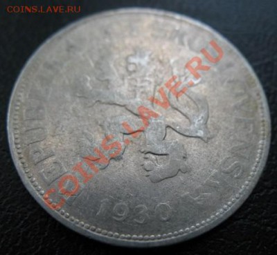 1930 Чехословакия, 5 кр, серебро, до 30.07 в 21-00 мск - 5 30 а