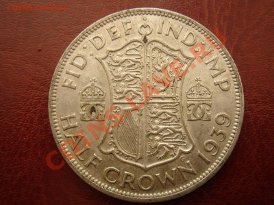 2 кроны 1939 Георг 6 до 31.07 22-0 - Полукрона 1939-1.JPG
