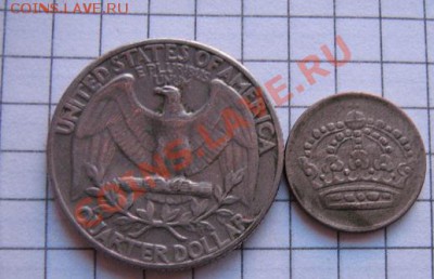 США четверть + 10 эре Швеция 69 серебро  до 1.8  в 21-00 мск - 18.01.2013 г 116.JPG