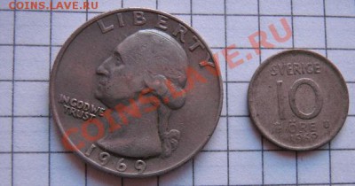 США четверть + 10 эре Швеция 69 серебро  до 1.8  в 21-00 мск - 18.01.2013 г 117.JPG