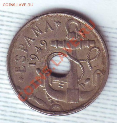 ИСПАНИЯ.50 СЕНТИМО.1949.ЯКОРЬ. до 1 Августа - 19490037.JPG