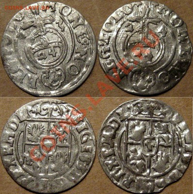 Полтораки польские, 2 шт., 1623, 1624, 1624 до 29.07 22-00 - Полтораки