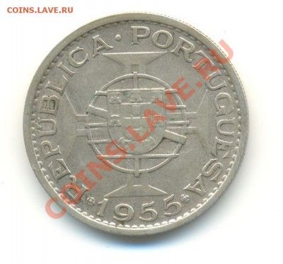 Ag. Португальский Мозамбик 20 эскудо 1955. до 31.07 22.00 - 4