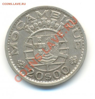 Ag. Португальский Мозамбик 20 эскудо 1955. до 31.07 22.00 - 4