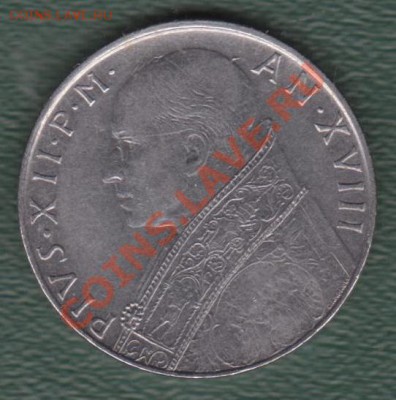 Ватикан, 100 Лир 1956 (30.07) - 19