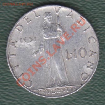 Ватикан, 10 Лир 1953 (30.07) - 24