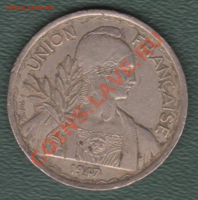 Французский Индокитай,  1 Пиастр 1947 (30.07), 21.00 - 38