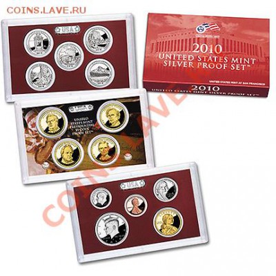 Наборы: КК91-94,Победа-50, Россия Молодая,Юбилейка СССР,Евро - 2010 Silver Proof set large