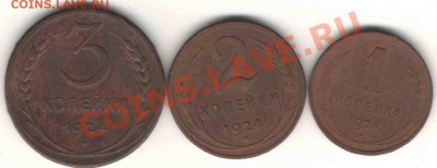 1,2,3 коп. 1924 г. до 02.08 в 22-00Мск - 31