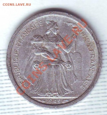 Франц.Океания.1 Франк.1949. до 3 Августа - 19490040.JPG
