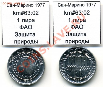 ~ФАО~САН-МАРИНО~ 1977 1 лира до 3.08 - SanMarino_1977_km63_02_1lira_FAO