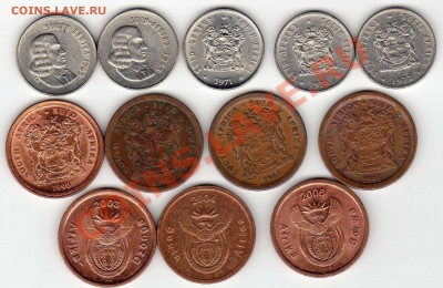 Ю.Африка 5 центов 1965-2006 Журавль (12шт) 05.08-22ч (5678) - img278