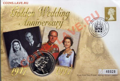 Великобритания 5 фунтов 1997 Зол.свадьба 05.08 в 22ч (5833) - img303