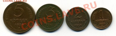 Медь 1924 года - 1, 2, 3, 5 копеек - 01-08-13 - 23-10 мск - 5