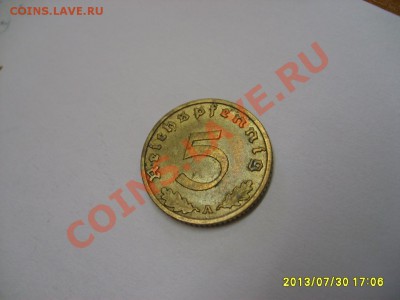 ГЕРМАНИЯ,5 РЕЙХСПФЕННИГОВ 1937 А ( ал.бронза)!!до 1.08.2013 - S6000219.JPG
