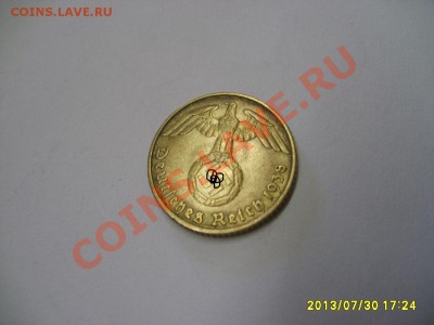 ГЕРМАНИЯ,5 РЕЙХСПФЕННИГОВ 1938 D ( ал.бронза)!!до 1.08.2013 - S6000228.JPG