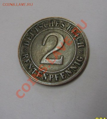 ВЕЙМАР,2 RENTENPFENNIGA 1923 D (бронза,колосья)!!до 1.08.201 - S6000217.JPG