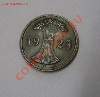 ВЕЙМАР,2 RENTENPFENNIGA 1923 D (бронза,колосья)!!до 1.08.201 - S6000218.JPG
