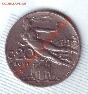 Италия.20 Чентезими.1921. до 5 Августа - 19210018.JPG