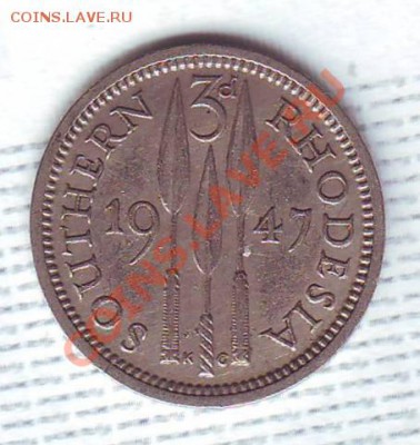 Ю.Родезия.3 Пенса.1947.Копья. до 5 Августа - 19470070.JPG