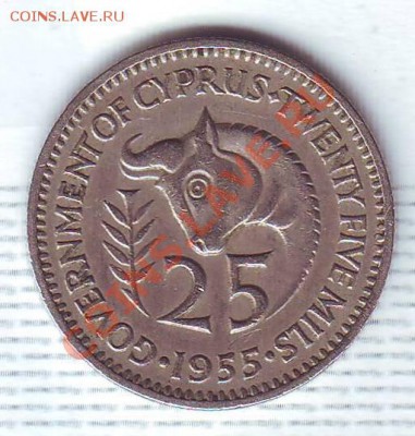 Брит.Кипр.25 Милс.1955. до 6 августа - 19550049.JPG