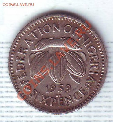 Брит.Нигерия.6 Пенсов.1959. до 6 Августа - 19590040.JPG