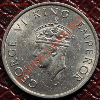 2 рупии 1947 - Георг VI - до 6 августа - 598