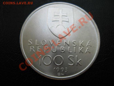 1993 Словакия, 100 кр, серебро, до 06.08 в 21-00 мск - 100 сло а.JPG