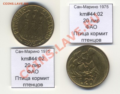 ~ФАО~САН-МАРИНО~ 1975 20 лир до 3.08 - SanMarino_1975_km44_02_20lira_FAO