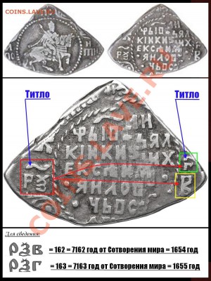 Дата на полуполтиннике царя Алексея Михайловича. - полуполтнник царя.JPG