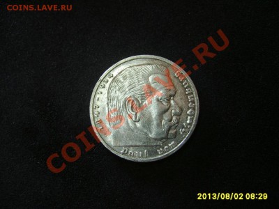 ГЕРМАНИЯ,5 РЕЙХСМАРОК 1938 Е (Гиндебург,свастика)!до03.08 - S6000277.JPG
