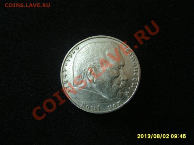 ГЕРМАНИЯ,2 РЕЙХСМАРКИ 1937J, №2 (Гиндебург,Ag )!до03.08.2013 - S6000287.JPG