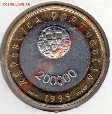 ПОРТУГАЛИЯ 200 ЭСКУДО 1999 ЮНИСЕФ ДО 08.08 В 22Ч (5900) - img402