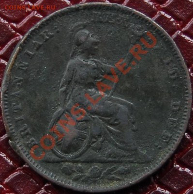 ВЕЛИКОБРИТАНИЯ - Фартинг 1826 - Георг IV - до 8 августа - 861