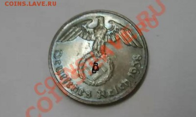 ГЕРМАНИЯ,2 ПФЕННИГА 1938 G (бронза,свастика,VF+)!до5.08.2013 - 2 пф 1938G1